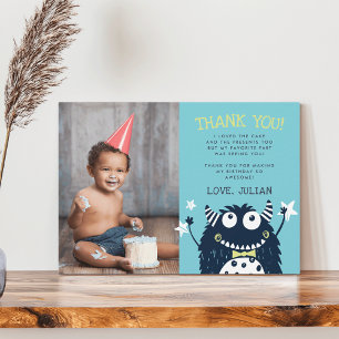Little Monster Flat Thank You Photo Card
