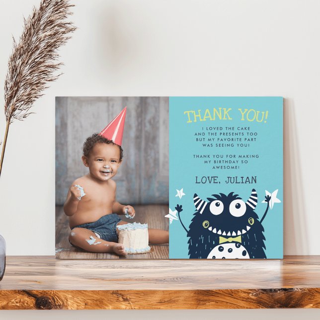 Little Monster | Flat Thank You Photo Card (Creator Uploaded)