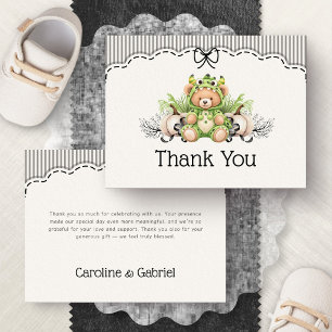 Little Monster Halloween Baby Shower Thank You Card