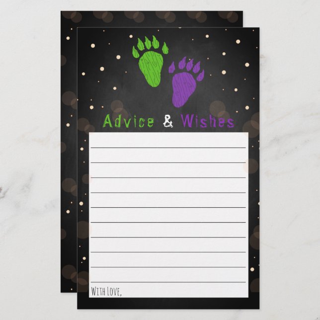 Little Monster Halloween Gender Reveal Party (Front/Back)