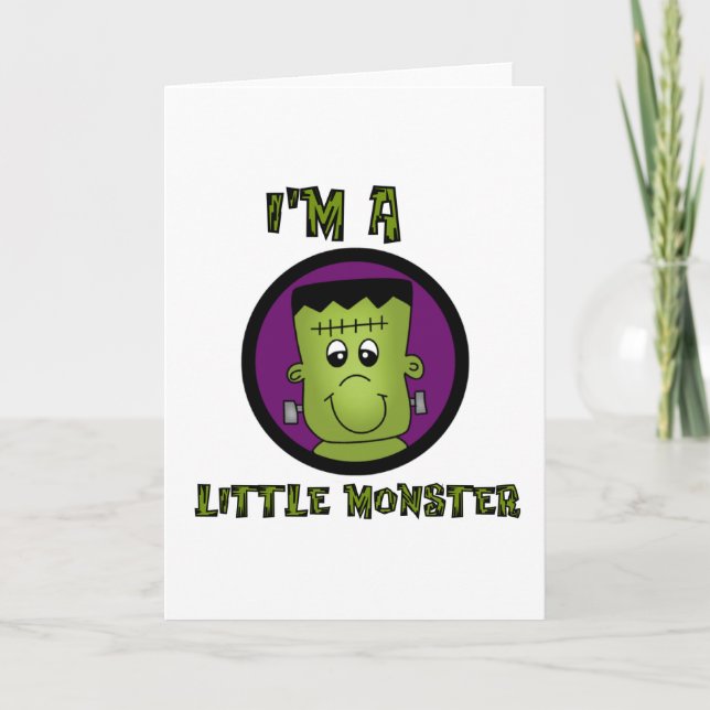 Little Monster Halloween Tshirts and gifts Card (Front)