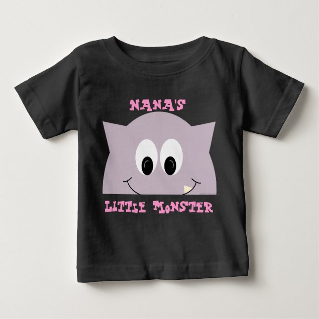 Little Monster In Lilac Baby T-Shirt (Front)
