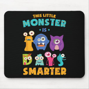 Little Monster Is 100 Days Smarter School Kids Lea Mouse Pad