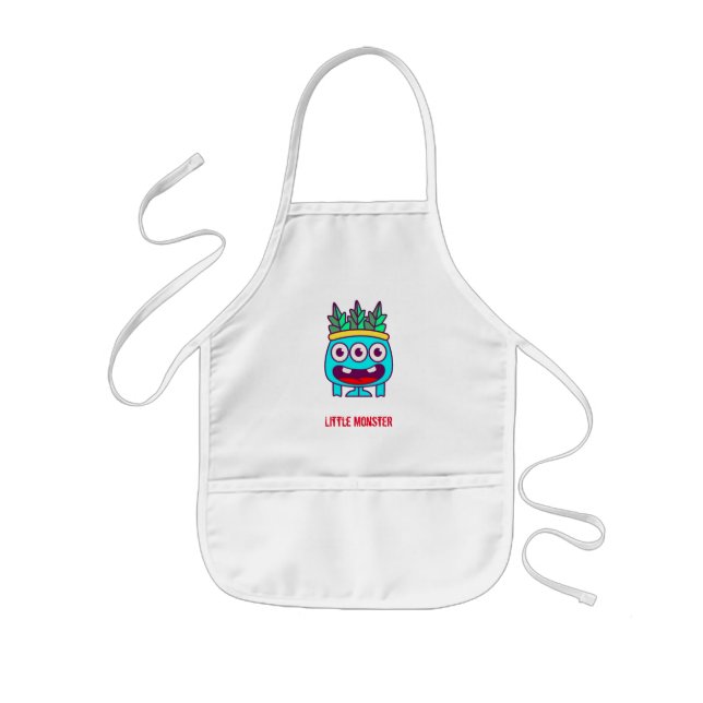 Little Monster (personalizable text) Kids Apron (Front)