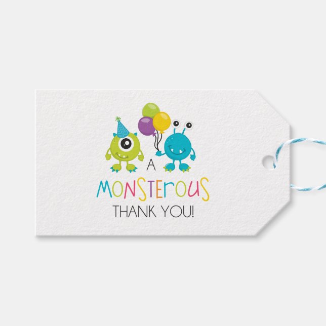 Little Monster Thank You Tag (Front (Horizontal))