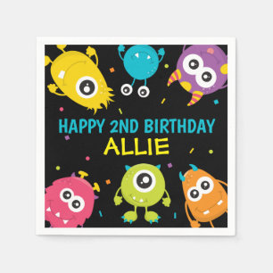 Little Monster Theme Birthday Party Napkins