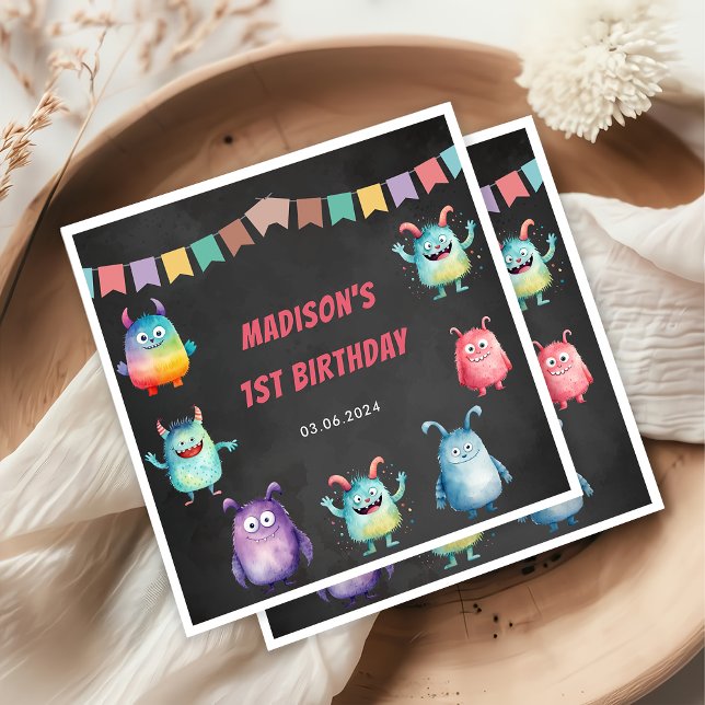 Little Monster Themed Birthday Party  Napkin (Creator Uploaded)