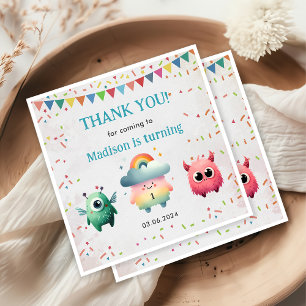 Little Monster Themed Birthday Party  Napkin