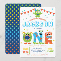 Little Monster themed boy 1st birthday