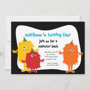 Little Monsters Birthday Invitation