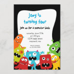 Little Monsters Birthday Invitation<br><div class="desc">2011 | Shop Ever After™
Your Everything Shop

© Baby Star Design</div>