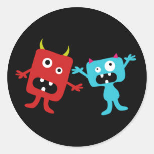 Little Monsters Classic Round Sticker