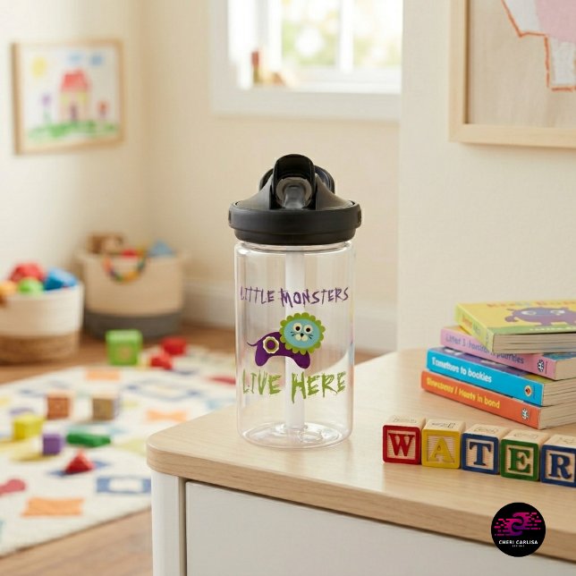 Little Monsters Live Here Lion Water Bottle (Built for snack time, playtime, and every messy adventure in between 🧃)