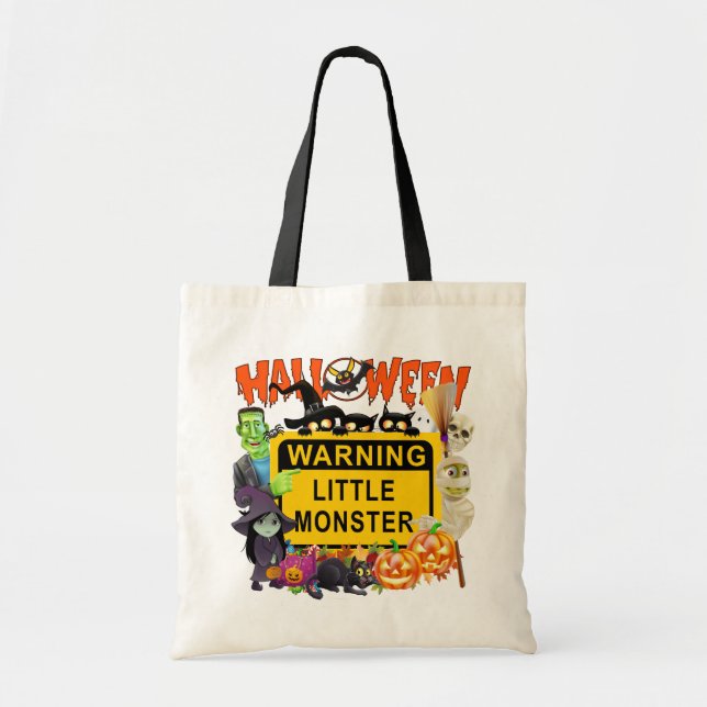 Little Monster's,Trick Or Treat Candy Bag (Front)