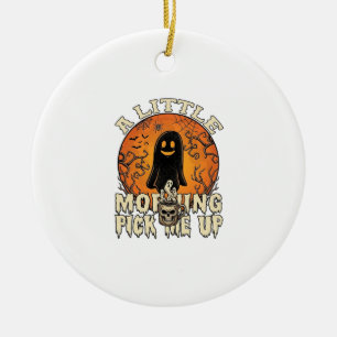 Little Morning Pick Me Up Halloween Ghost Skull Mu Ceramic Tree Decoration