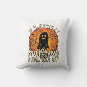 Little Morning Pick Me Up Halloween Ghost Skull Mu Cushion