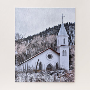 Little Mountain Town Church - 16x20 - 520 pcs Jigsaw Puzzle