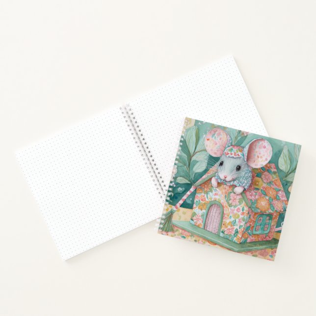 Little mouse at house bullet journal notebook (Inside)