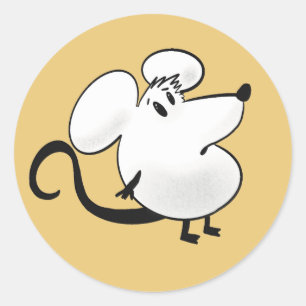 Little mouse classic round sticker