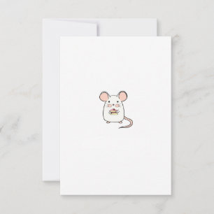 Little mouse, cute mouse theme design thank you card