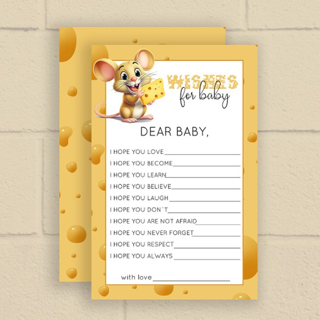 Little mouse in cheese Baby Shower Wishes for Baby (Creator Uploaded)