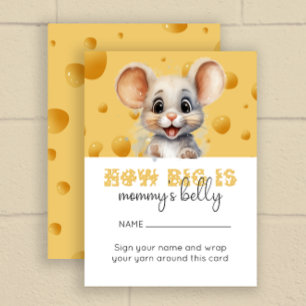 Little mouse in cheese how big is mummy's belly enclosure card