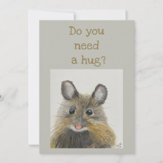Little Mouse Note Card - Do you need a hug?