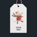 Little Mouse on Ice Gift Tag<br><div class="desc">Complete your gift presentation with a touch of mouse village magic! Whether you're a meticulous gift-wrapper or simply want to add something special to your presents,  this ice skating mouse gift tag turns every package into a heartwarming moment before it's even opened.</div>