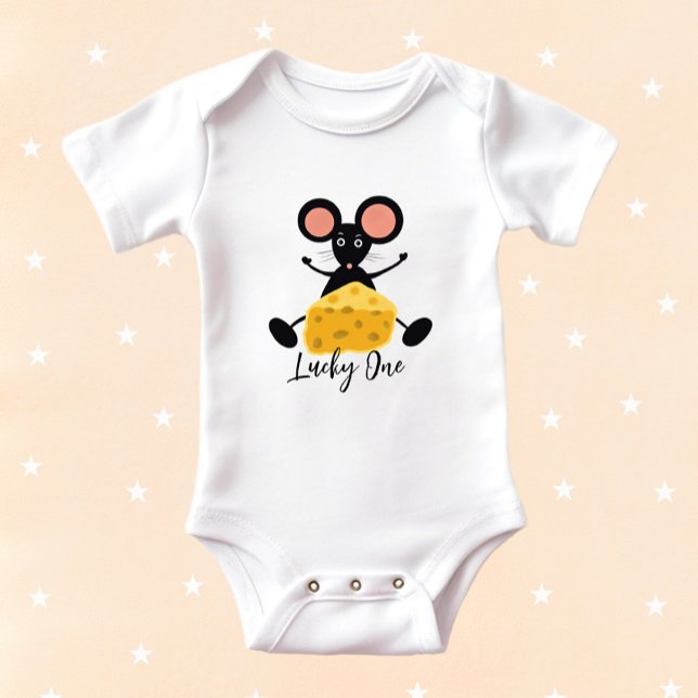 Little mouse with cheese baby bodysuit (Creator Uploaded)