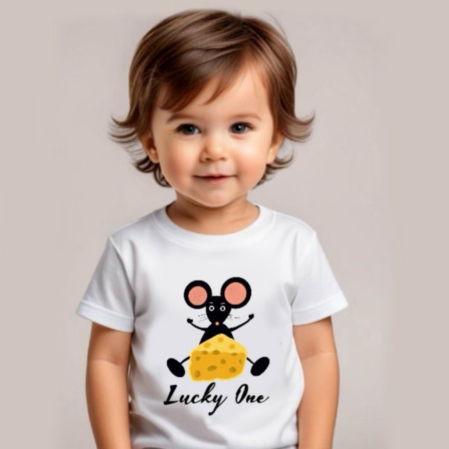Little mouse with cheese baby T-Shirt (Creator Uploaded)