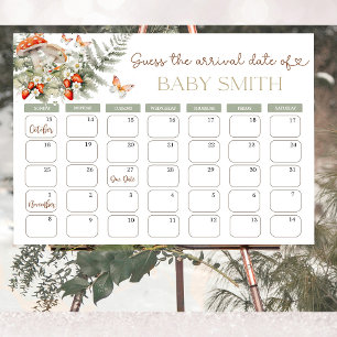 Little Mushroom Baby Shower forest Baby Shower Poster