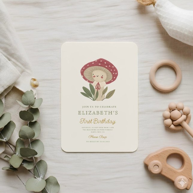 Little mushroom Baby Shower Invitation (Creator Uploaded)