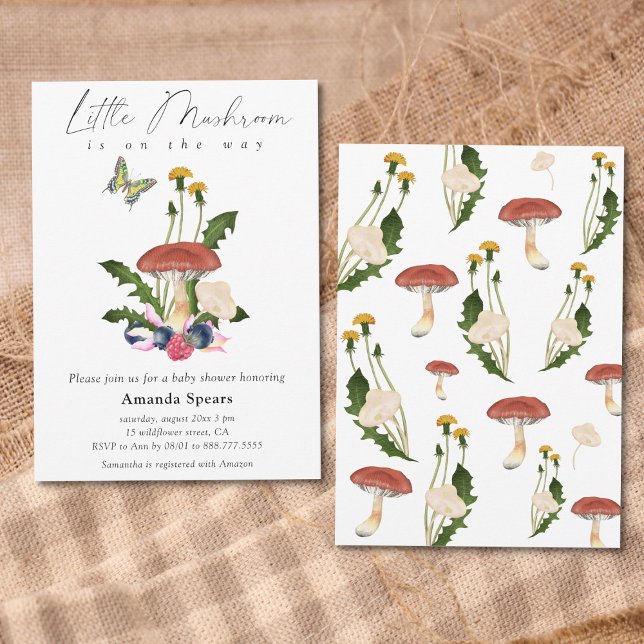 Little Mushroom Baby Shower Invitation (Creator Uploaded)