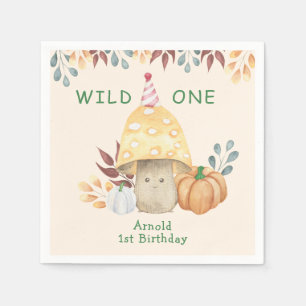 Little Mushroom first Birthday Party Napkin