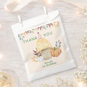 Little Mushroom first Birthday THANK YOU Favour Bags
