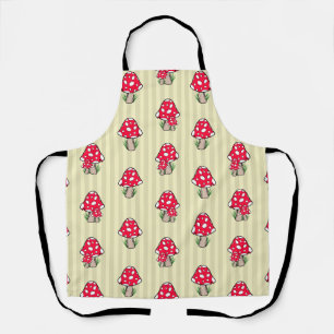 Little Mushroom Illustration Apron