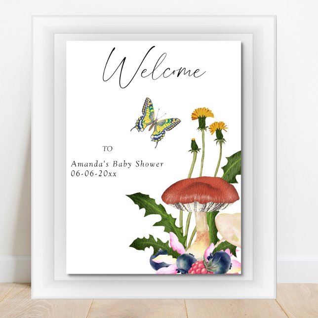 Little Mushroom - welcome baby shower party Poster (Creator Uploaded)