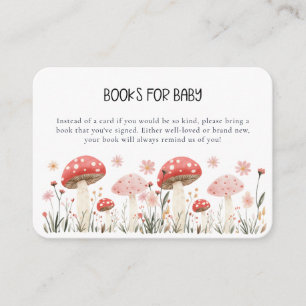 Little Mushroom Wildflower Baby Shower Enclosure Card