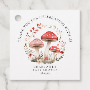 Little Mushroom Wildflowers Baby Shower  Favour Ta Favour Tags