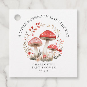 Little Mushroom Wildflowers Baby Shower  Favour Tags