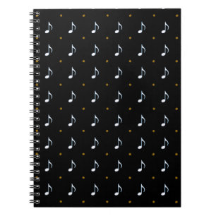 little musical notes spiral notebook