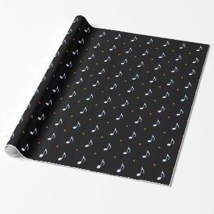 little musical notes wrapping paper