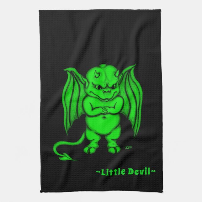 Little nasty Devil Tea Towel (Vertical)