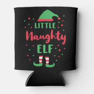 Little Naughty Elf Funny Elf Costume Xmas Gift Can Cooler