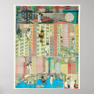Little Nemo Vintage Comic strip Poster