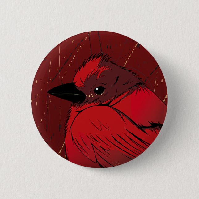 Little Network Bird 6 Cm Round Badge (Front)