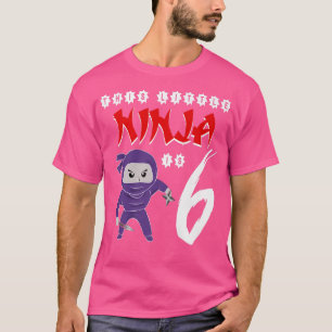 Little Ninja Birthday Ninja 6 Ninja Birthday Si T-Shirt