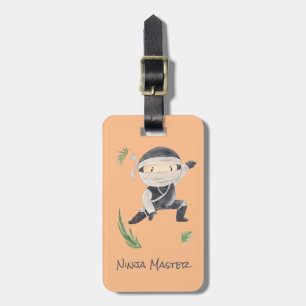 Little Ninja Warrior - Add Custom Name for Kids Luggage Tag