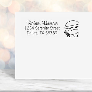 Little Ninja Warrior Address Self-inking Stamp