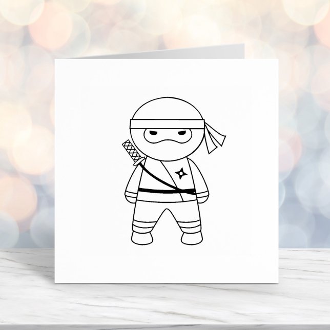 Little Ninja Warrior Colour Me Self-inking Stamp (Creator Uploaded)